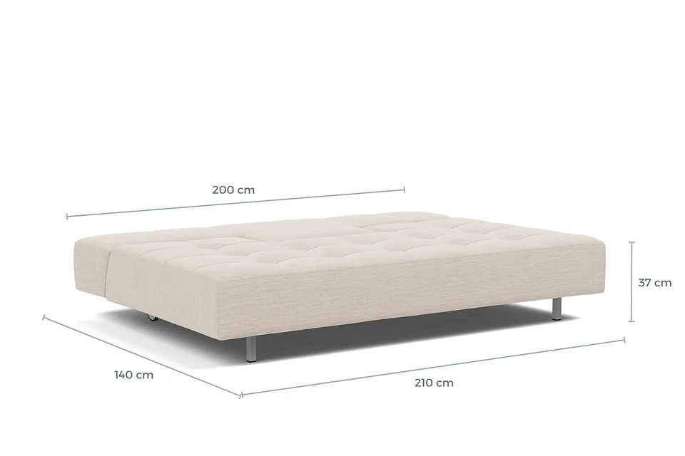 Схема размеров в разложенном виде: диван-кровать Long Horn D.E.L. Sofa Bed