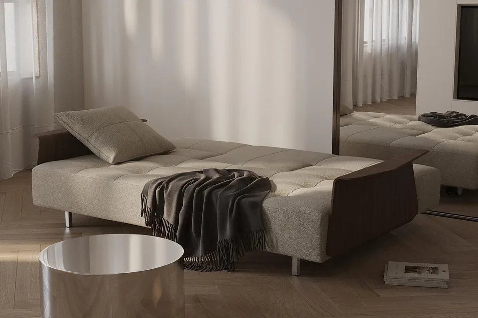 Диван-кровать Long Horn D.E.L. Sofa Bed With Arms, Innovation Living, в интерьере