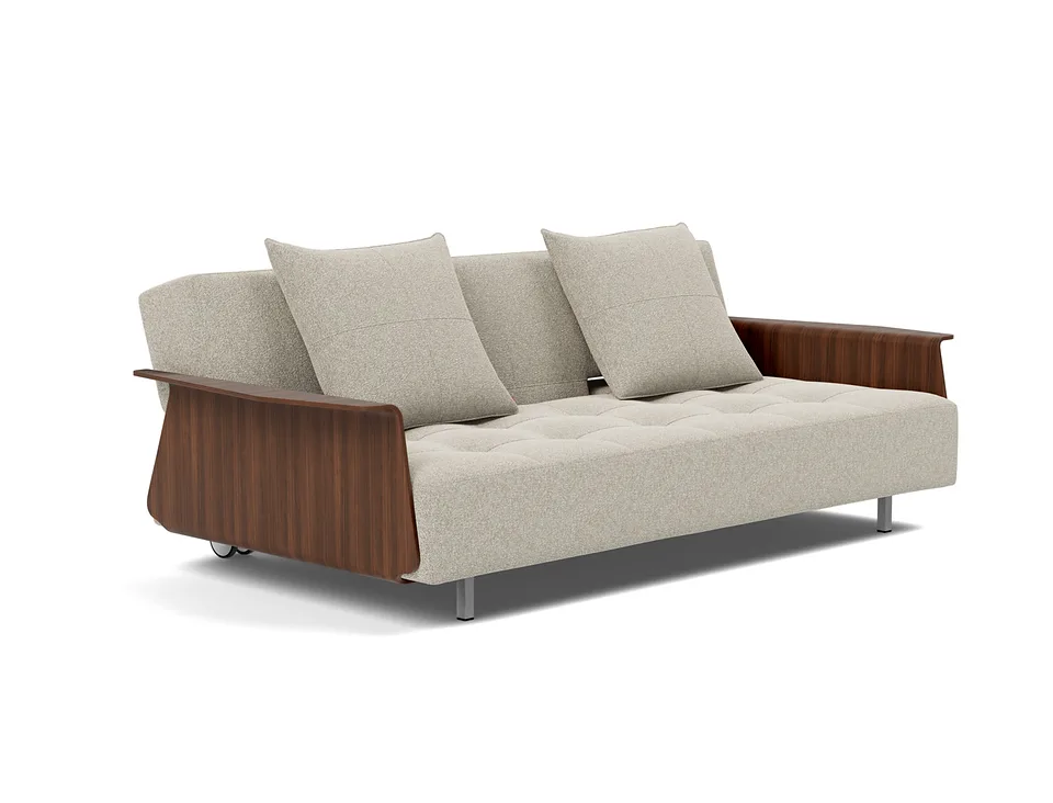 Диван-кровать Long Horn D.E.L. Sofa Bed With Arms, Innovation Living, в положении дивана — вид в три четверти