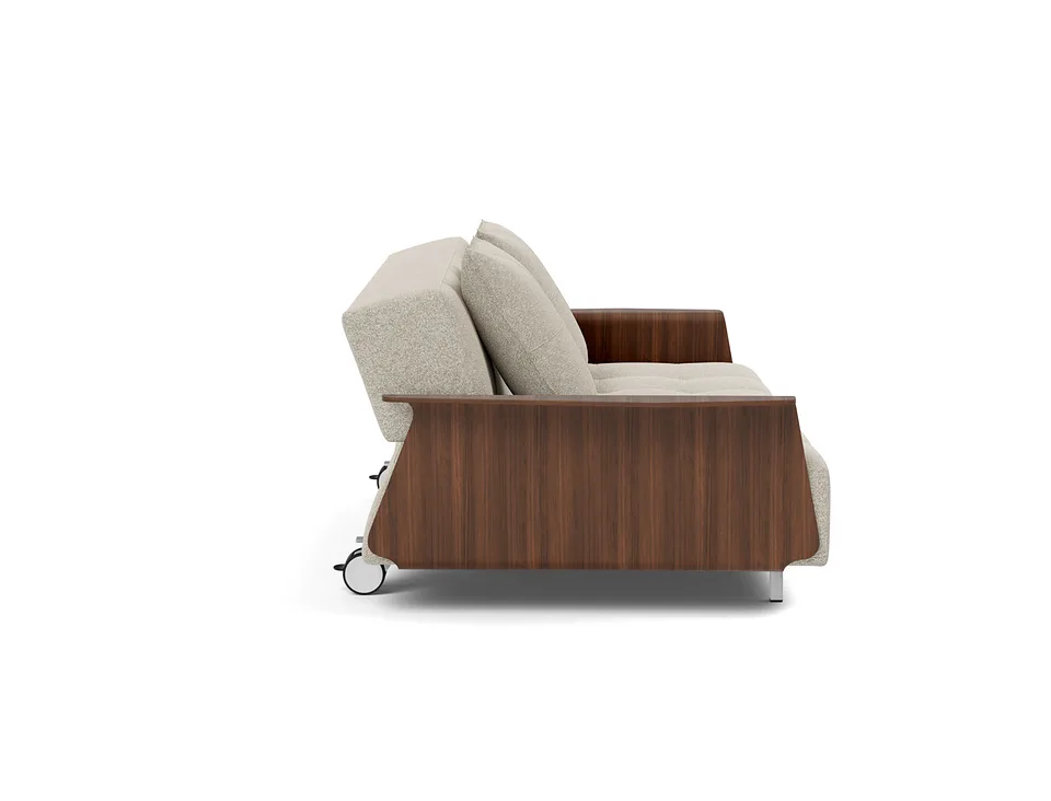Диван-кровать Long Horn D.E.L. Sofa Bed With Arms, Innovation Living, в положении дивана — вид сбоку