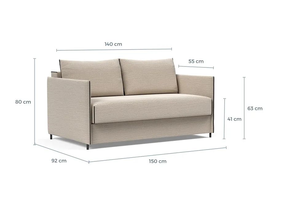 Схема размеров: диван-кровать Luoma Sofa Bed
