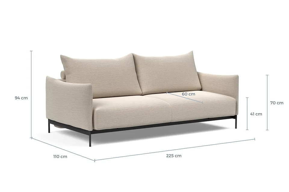 Схема размеров: диван-кровать Malloy Sofa Bed