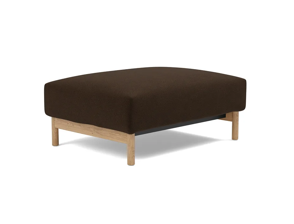 Оттоманка Malloy Wood Ottoman, Innovation Living, в положении дивана — вид в три четверти