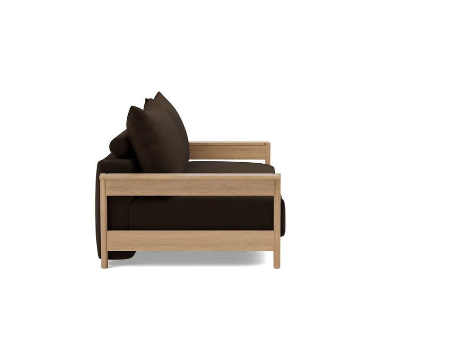 Диван-кровать Malloy Wood Sofa Bed, Innovation Living, в положении дивана — вид сбоку