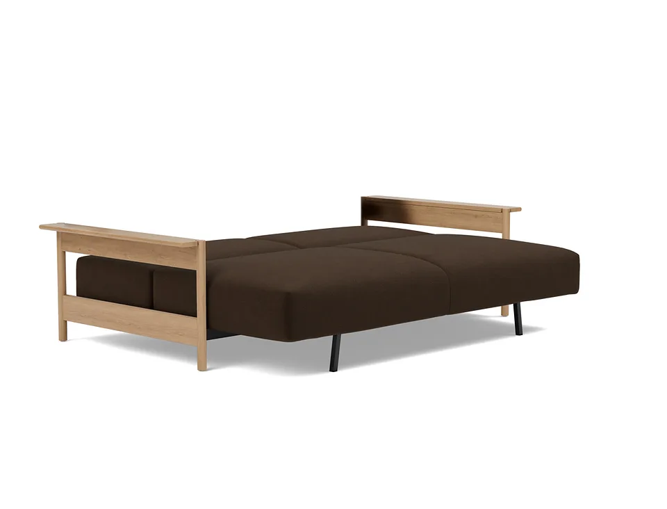 Диван-кровать Malloy Wood Sofa Bed, Innovation Living, в разложенном виде — вид в три четверти