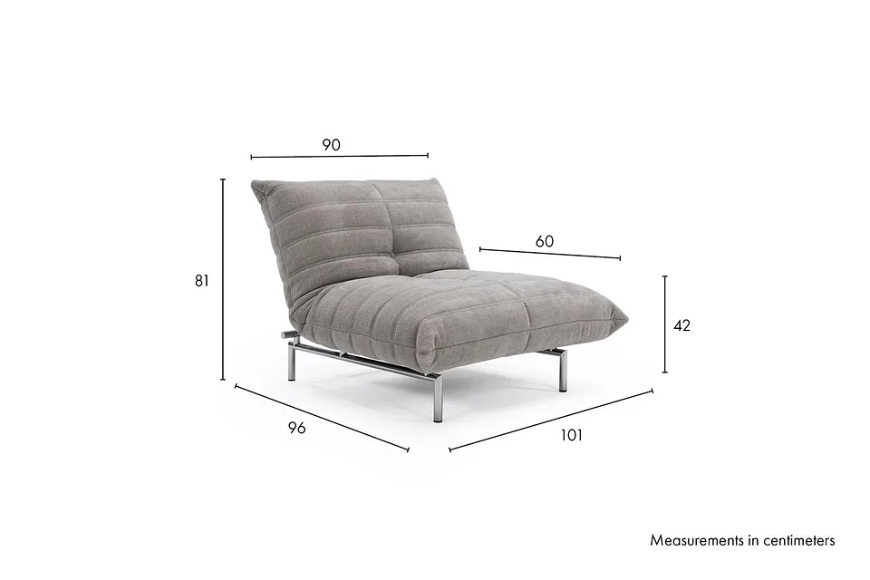 Схема размеров: кресло-кровать Mikunjo Chair