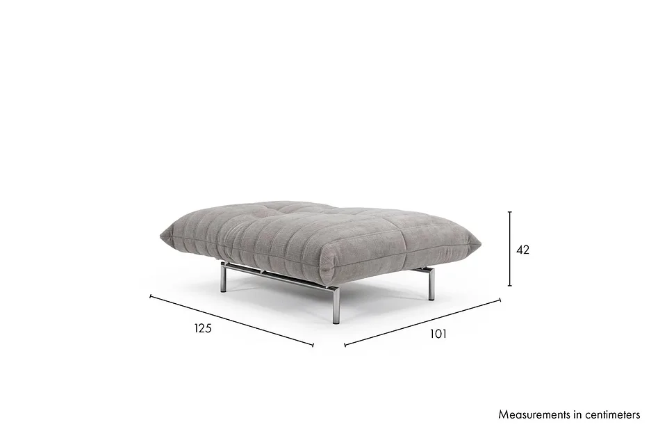 Схема размеров в разложенном виде: кресло-кровать Mikunjo Chair