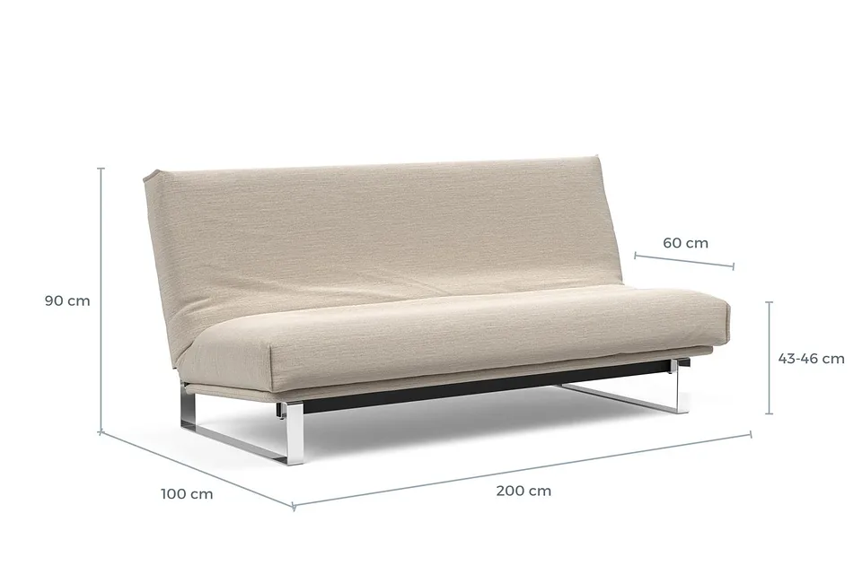 Схема размеров: диван-кровать Minimum Sofa Bed