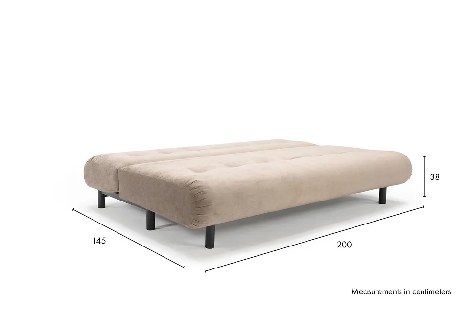 Схема размеров в разложенном виде: диван-кровать Nabli Sofa Bed