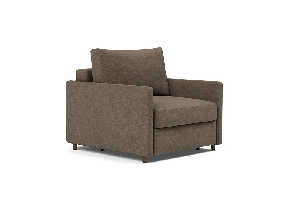 Кресло-кровать Neah Chair with Slim Arms, Innovation Living, в положении дивана — вид в три четверти