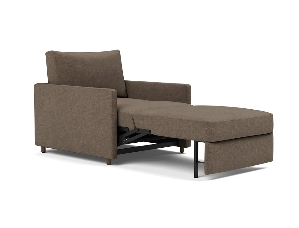 Кресло-кровать Neah Chair with Slim Arms, Innovation Living, в положении лежака — вид в три четверти
