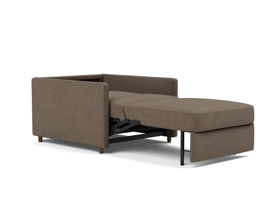 Кресло-кровать Neah Chair with Slim Arms, Innovation Living, в разложенном виде — вид в три четверти