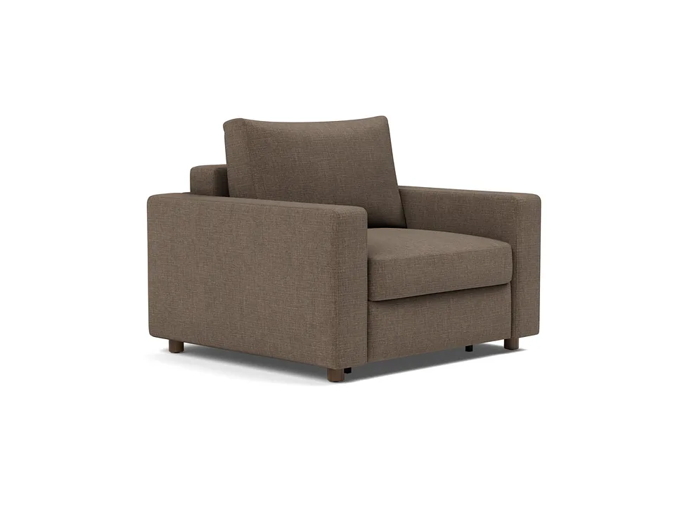 Кресло-кровать Neah Chair with Standard Arms, Innovation Living, в положении дивана — вид в три четверти
