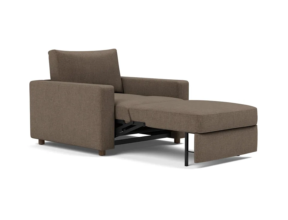 Кресло-кровать Neah Chair with Standard Arms, Innovation Living, в положении лежака — вид в три четверти