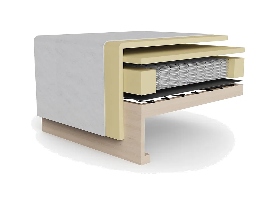 Матрас No-Zag & Pocket Spring в разрезе: диван-кровать Newilla Sofa Bed