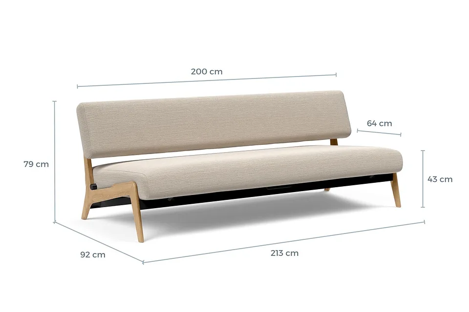Схема размеров: кушетка Nolis Daybed
