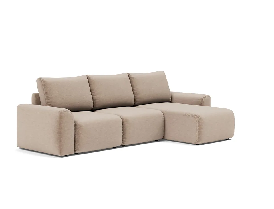 Диван-кровать Norum Sofa Bed Chaise With Chunky Arms, Innovation Living, в положении дивана — вид в три четверти