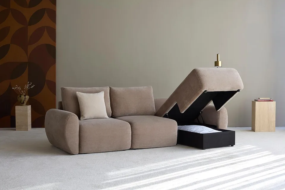 Диван-кровать Norum Sofa Bed Chaise With Curve Arms, Innovation Living, в интерьере