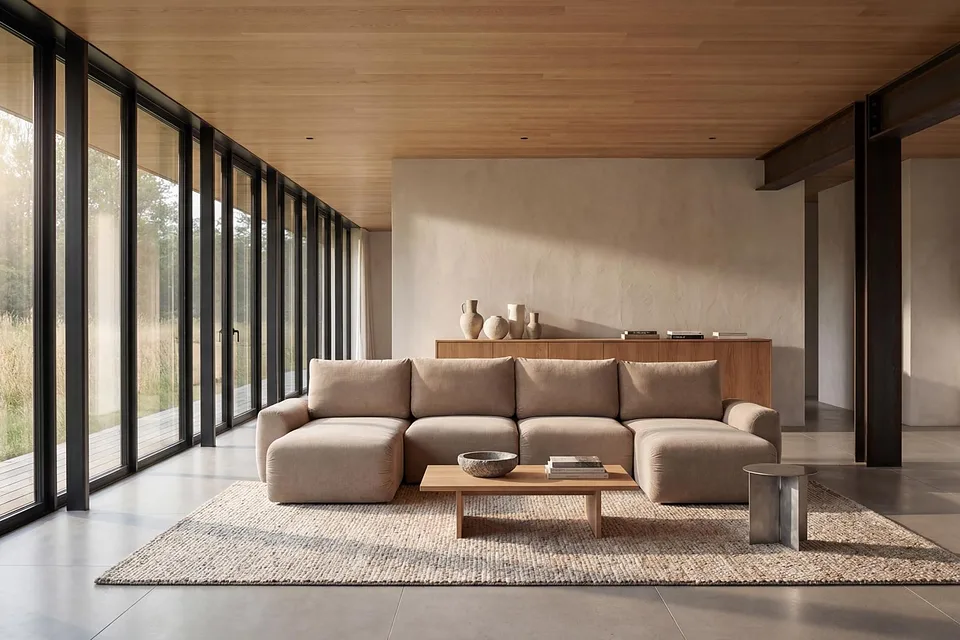 Диван-кровать Norum Sofa Bed U-shape With Chunky Arms, Innovation Living, в интерьере