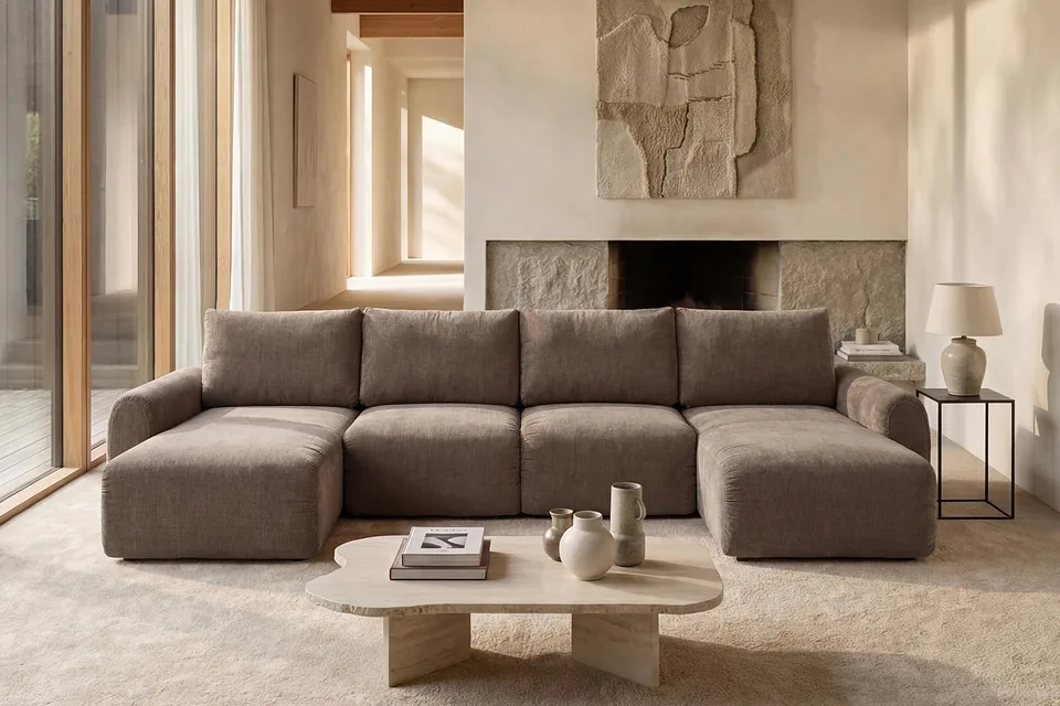 Диван-кровать Norum Sofa Bed U-shape With Curve Arms, Innovation Living, в интерьере