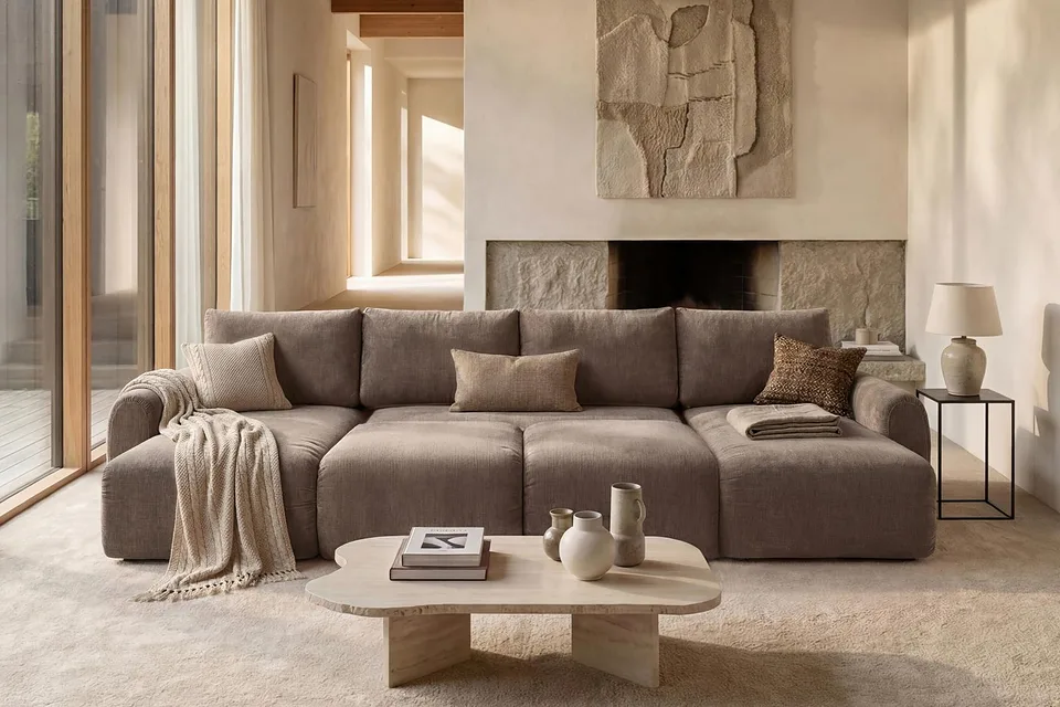 Диван-кровать Norum Sofa Bed U-shape With Curve Arms, Innovation Living, в интерьере