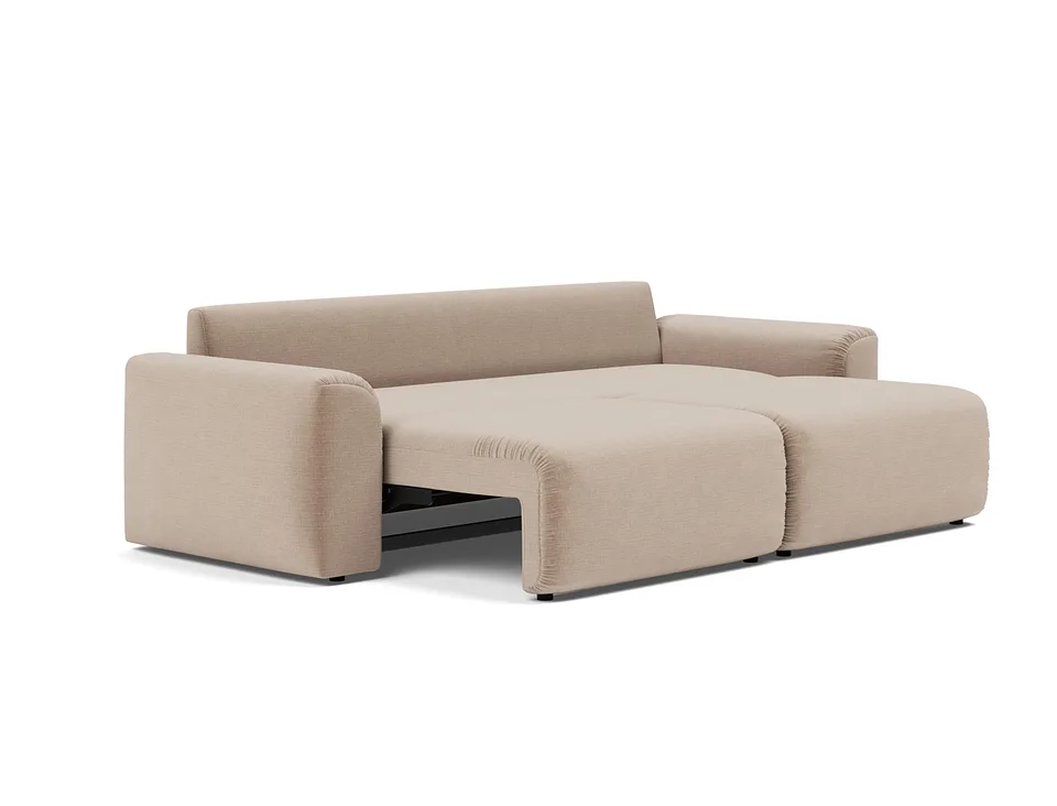 Диван-кровать Norum Sofa Bed With Chunky Arms, Innovation Living, в разложенном виде — вид в три четверти