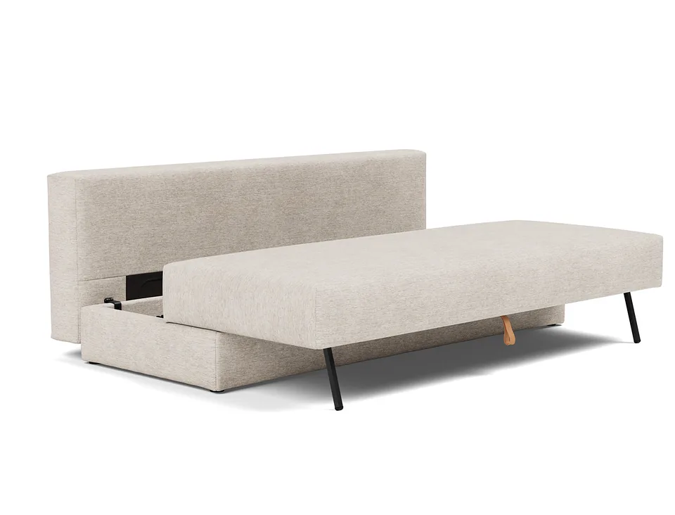 Диван-кровать Osvald Sofa Bed, Innovation Living, с открытым ящиком для белья — вид в три четверти