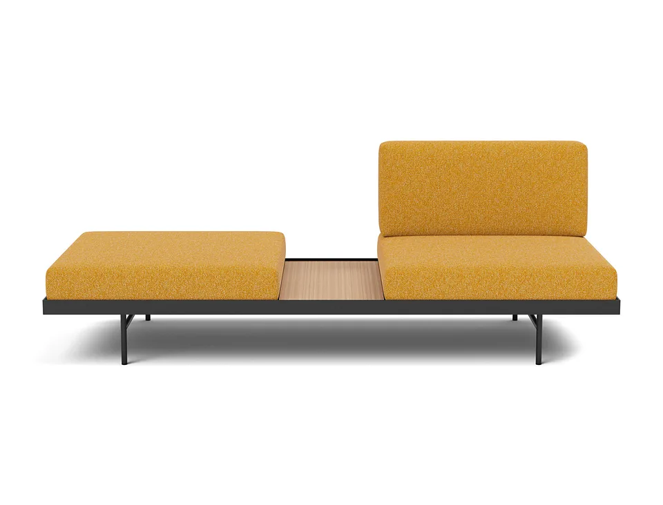 Кушетка Puri Daybed With Oak Table, Innovation Living, с раздвинутыми частями — вид спереди