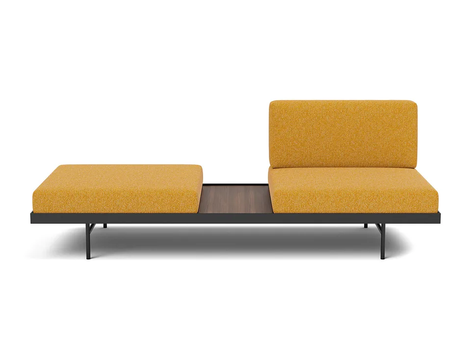 Кушетка Puri Daybed With Walnut Table, Innovation Living, с раздвинутыми частями — вид спереди