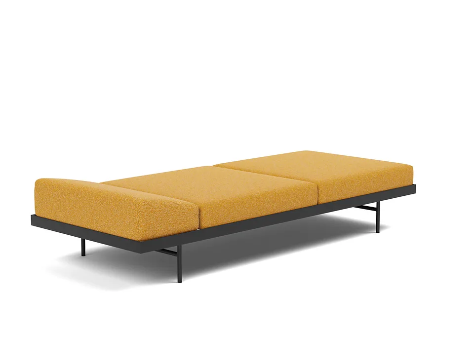 Кушетка Puri Daybed With Walnut Table, Innovation Living, в разложенном виде — вид в три четверти
