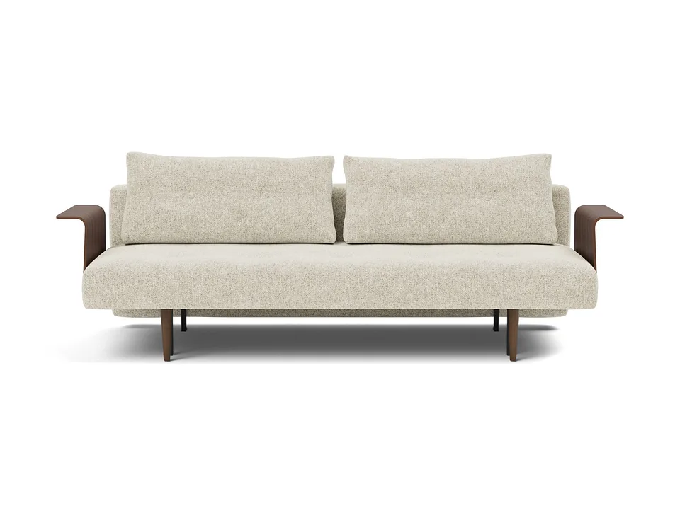 Диван-кровать Recast Sofa Bed Dark Styletto With Arms, Innovation Living, в положении дивана — вид спереди