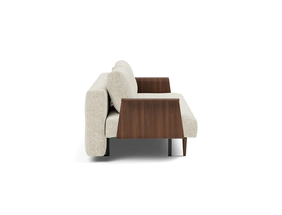 Диван-кровать Recast Sofa Bed Dark Styletto With Arms, Innovation Living, в положении дивана — вид сбоку
