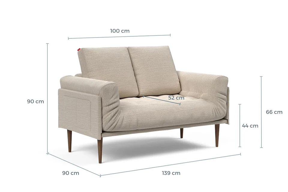 Схема размеров: кушетка Rollo Styletto Daybed