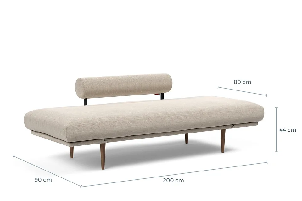 Схема размеров в разложенном виде: кушетка Rollo Styletto Daybed