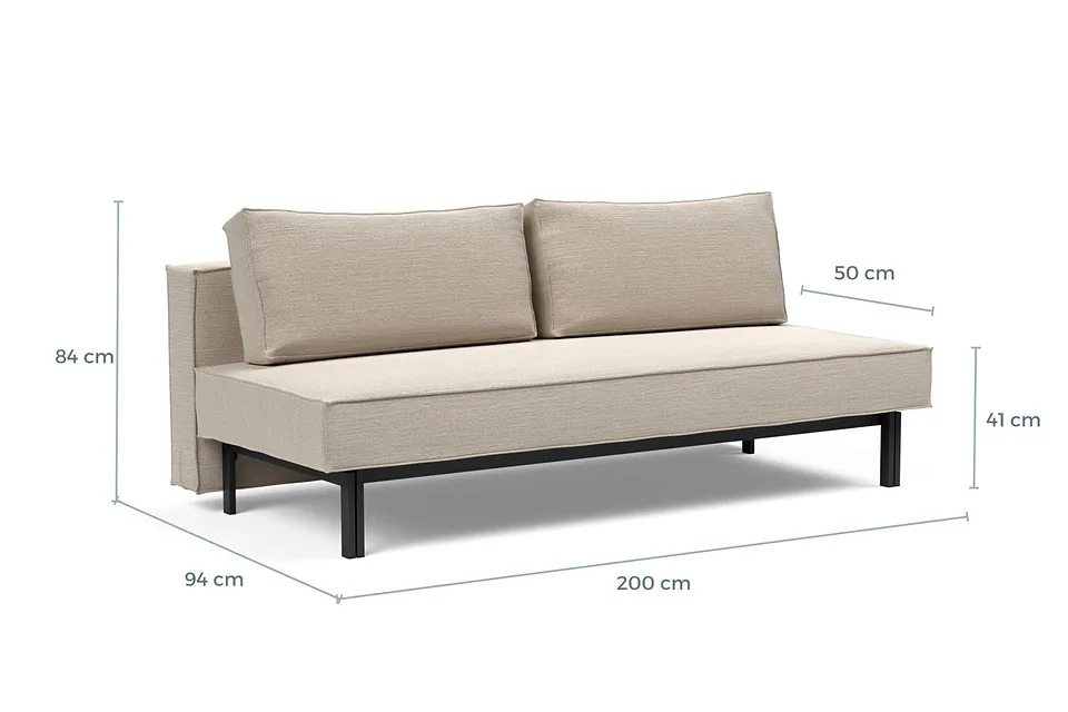Схема размеров: диван-кровать Sly Sofa Bed