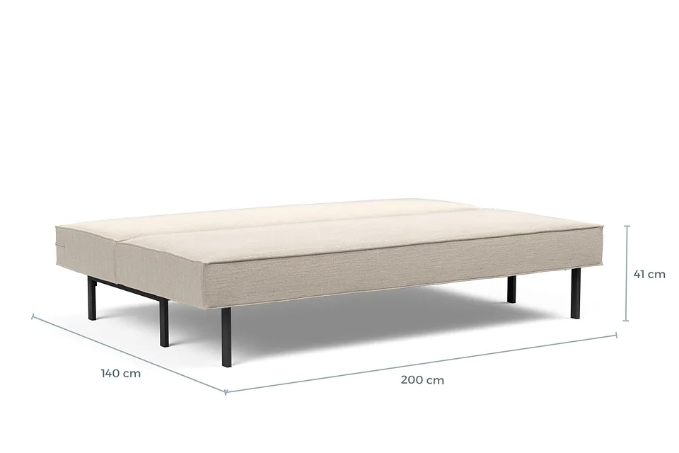 Схема размеров в разложенном виде: диван-кровать Sly Sofa Bed