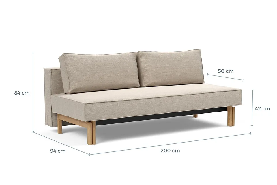 Схема размеров: диван-кровать Sly Wood Sofa Bed