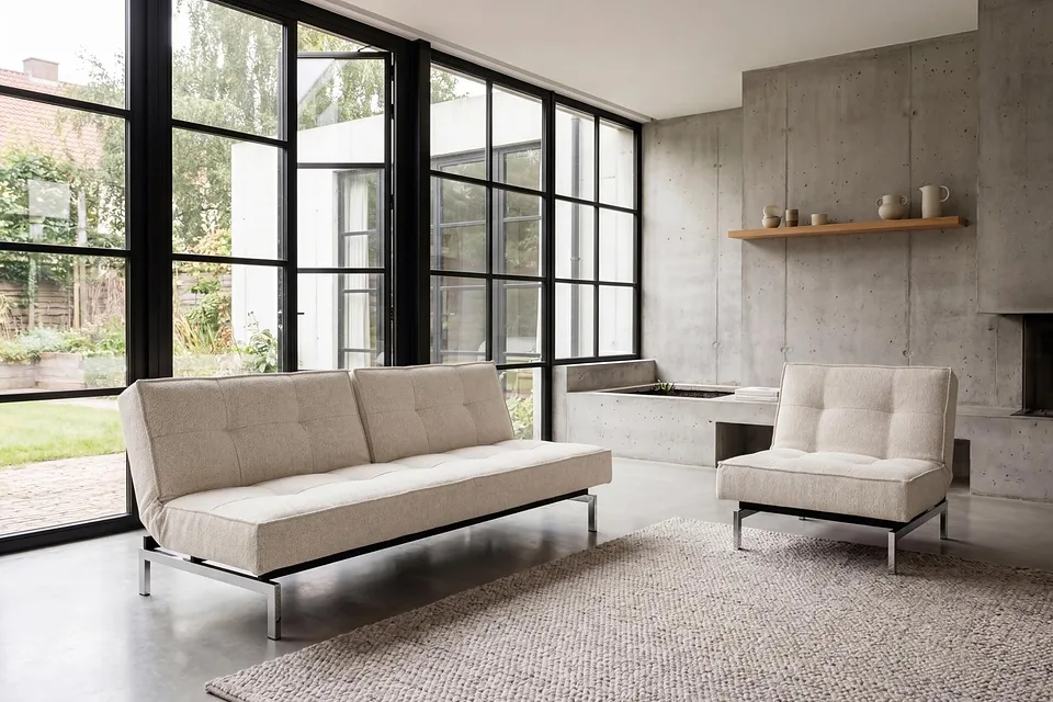 Кресло-кровать Splitback Chrome Chair, Innovation Living, в интерьере