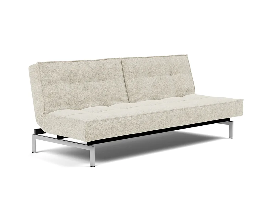 Диван-кровать Splitback Chrome Sofa Bed, Innovation Living, в положении дивана — вид в три четверти