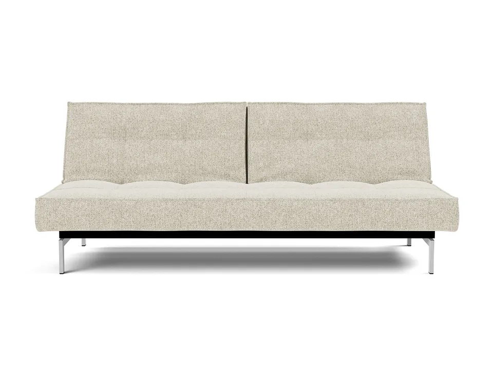 Диван-кровать Splitback Chrome Sofa Bed, Innovation Living, в положении дивана — вид спереди