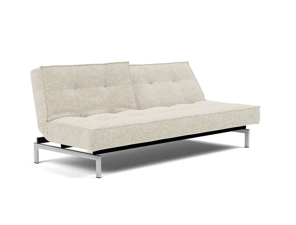 Диван-кровать Splitback Chrome Sofa Bed, Innovation Living, в положении для отдыха — вид в три четверти