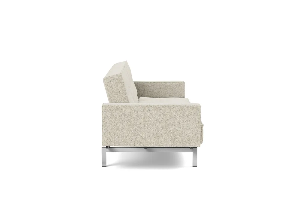 Диван-кровать Splitback Chrome Sofa Bed With Arms, Innovation Living, в положении дивана — вид сбоку