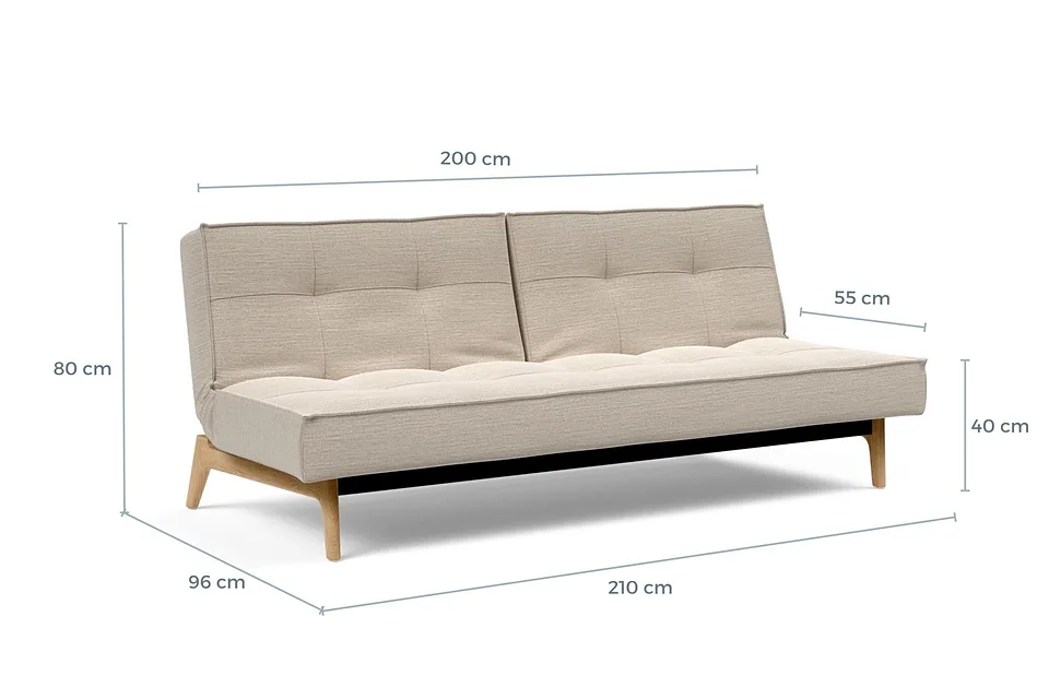 Схема размеров: диван-кровать Splitback Eik Sofa Bed