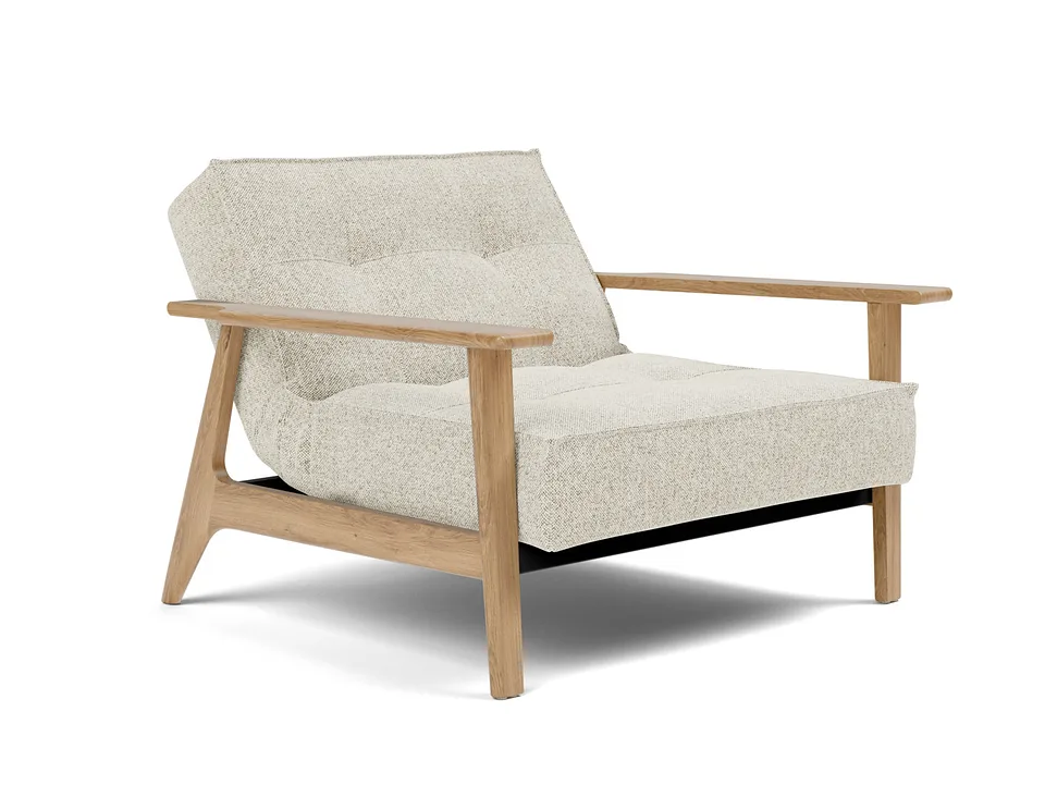 Кресло-кровать Splitback Frej Chair, Innovation Living, в положении для отдыха — вид в три четверти