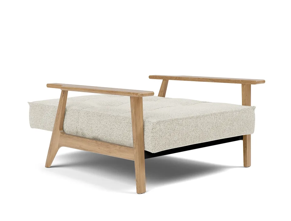 Кресло-кровать Splitback Frej Chair, Innovation Living, в разложенном виде — вид в три четверти
