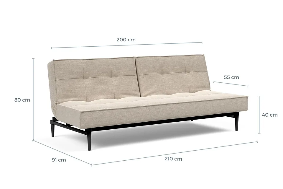 Схема размеров: диван-кровать Splitback Styletto Sofa Bed