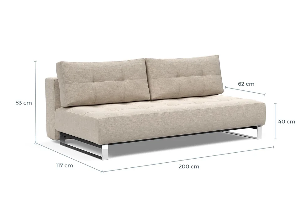 Схема размеров: диван-кровать Supremax D.E.L. Sofa Bed