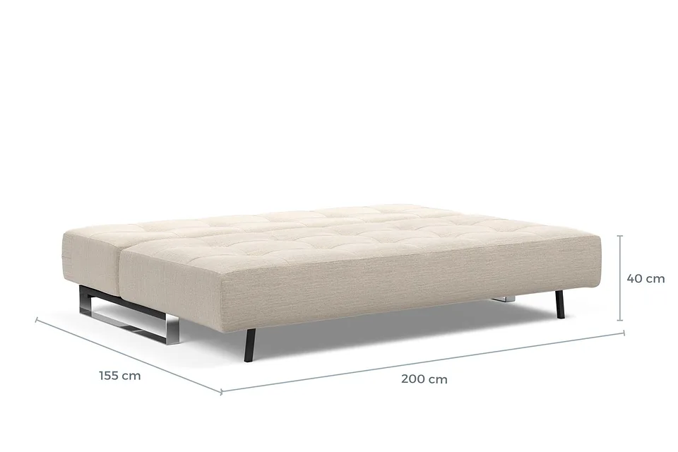 Схема размеров в разложенном виде: диван-кровать Supremax D.E.L. Sofa Bed