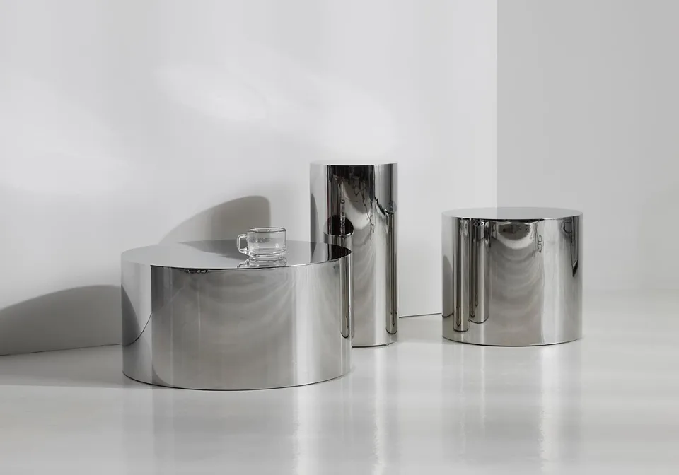 Журнальный столик Tin Drum Table, Innovation Living, в интерьере