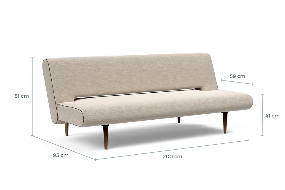 Схема размеров: диван-кровать Unfurl Sofa Bed
